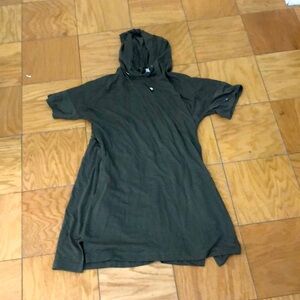 Cable & Gauge Green Hooded T-Shirt Dress